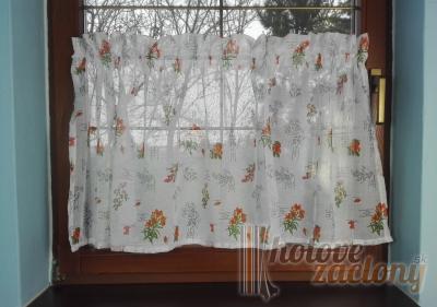 Hotová záclona vitrážka bylinky rozmerov: 150 × 57cm