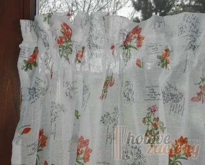 Hotová záclona vitrážka bylinky rozmerov: 150 × 57cm