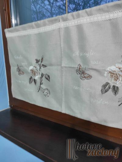 Hotová záclona vitrážka panel „Provence“ výška: 45cm šírka: 45cm 2ks