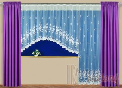 Hotová záclona žakár „Lotris“ okno alebo dvere