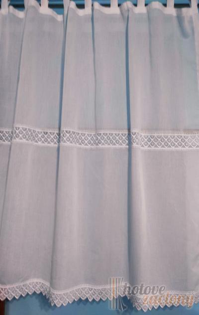 Hotová voálová záclona Sable 120x300 cm – elegantná biela záclona s jemným vzhľadom