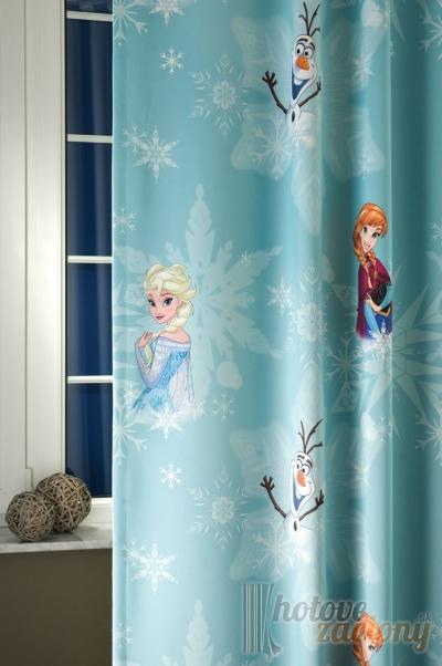 Hotový záves black-out detský „Frozen“ 180cm × 150cm pri siti patka vytiahla nit