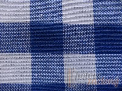 Obrus metráž PES/BA Retro modrá farba - štvorčeky